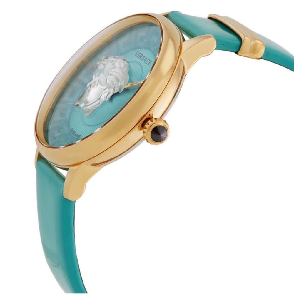 Versace Medusa Alchemy Turquoise Leather Strap (NEW) - Picture 3 of 16